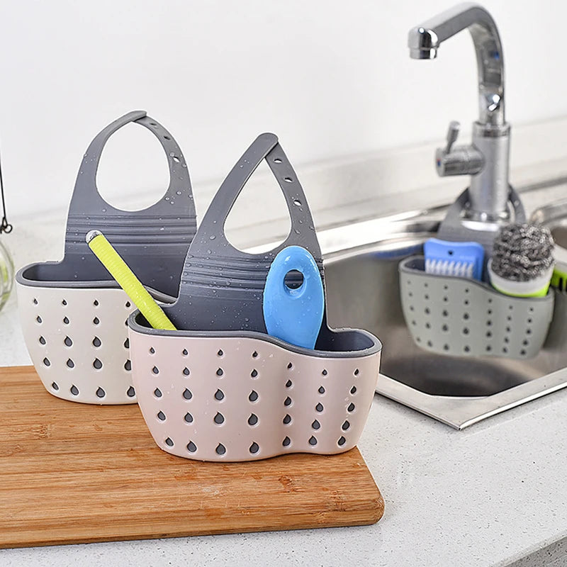 Kitchen Sink Sponge Holder - Faucet Organizer Caddy