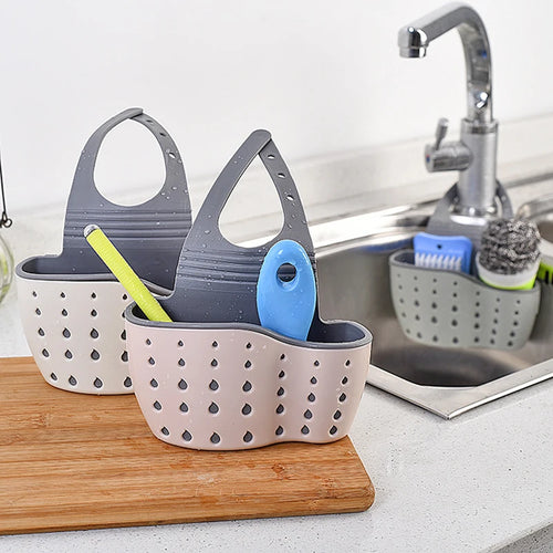 Kitchen Sink Sponge Holder - Faucet Organizer Caddy