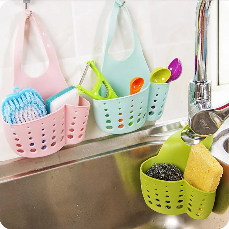 Kitchen Sink Sponge Holder - Faucet Organizer Caddy