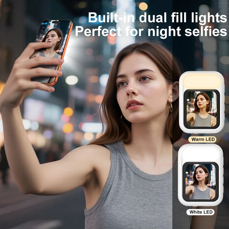 Monitor Magnético para Selfies con Cámara Trasera – Pantalla para Vlog y Video