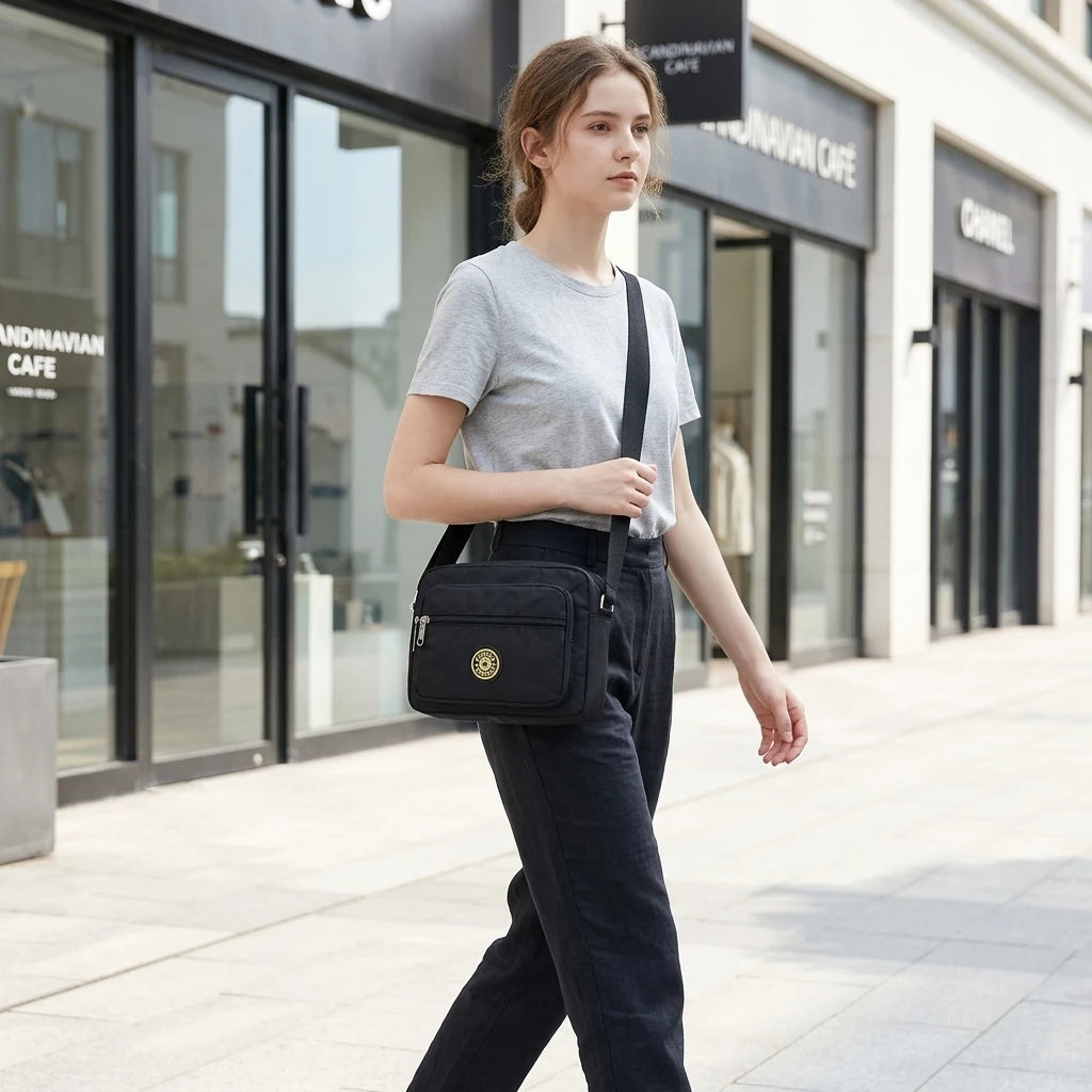 Bolso Crossbody para Mujer con Múltiples Bolsillos – Correa Ajustable