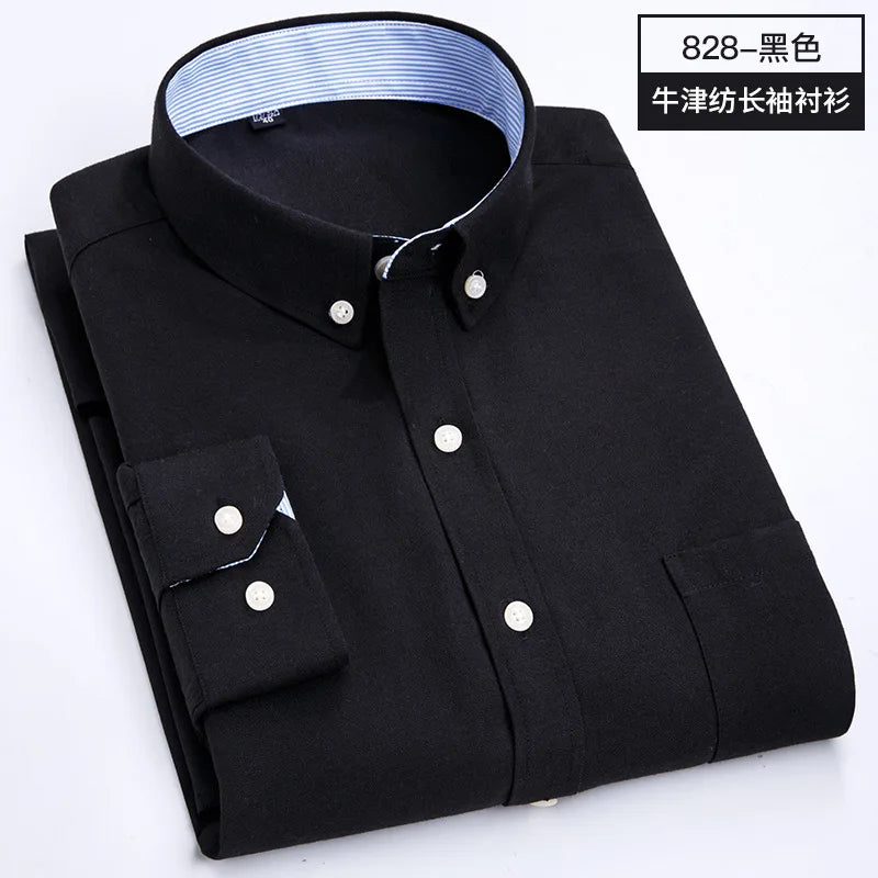 Camisa Oxford de Manga Larga para Hombre – Casual y Elegante