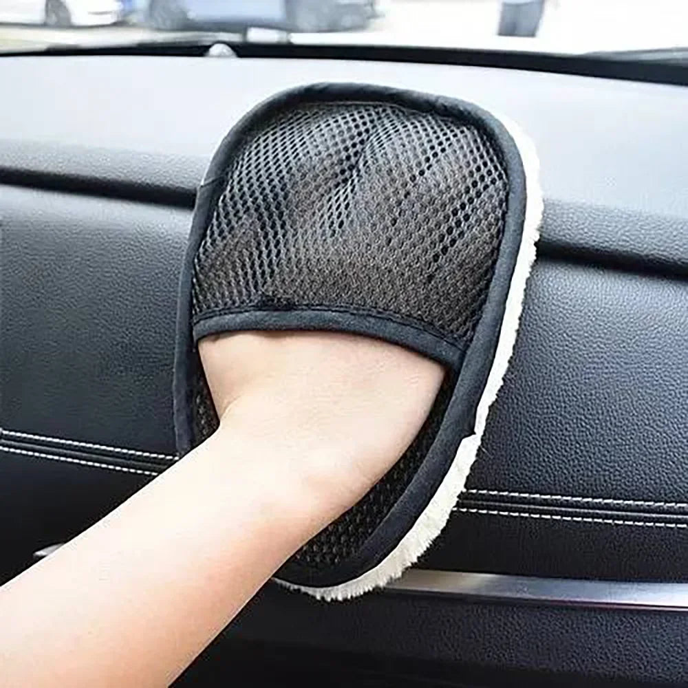 1/10Pcs Car Cleaning Sponge Glove Car Polishing Washing Mitt Gloves Microfibre Wash For Automotive Kitchen Homes Cleaner Wool