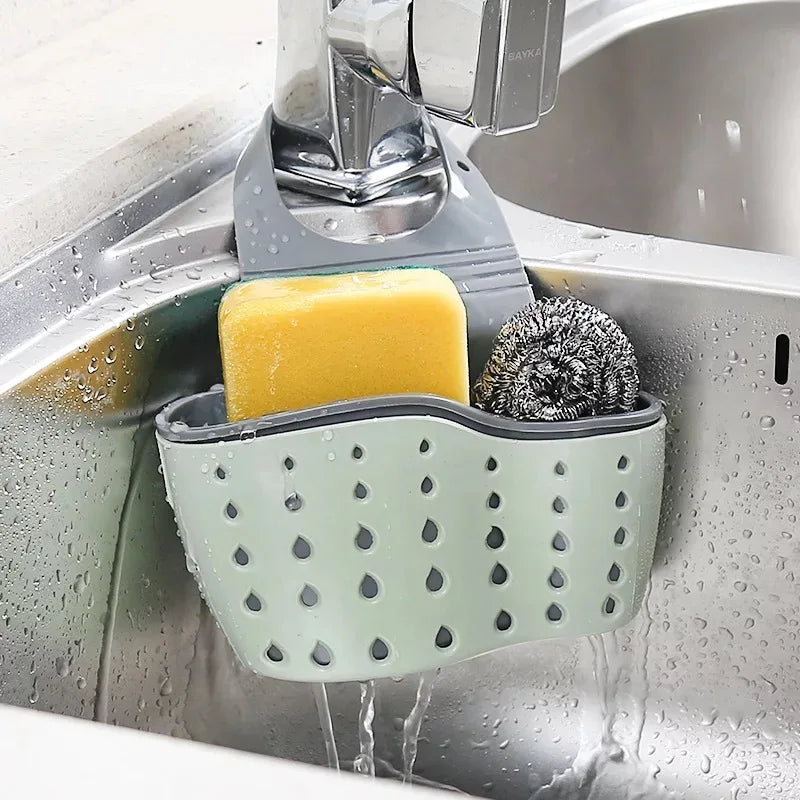Kitchen Sink Sponge Holder - Faucet Organizer Caddy