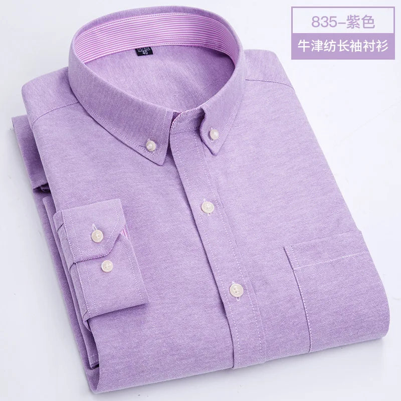 Camisa Oxford de Manga Larga para Hombre – Casual y Elegante